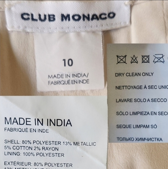 CLUB MONACO "Doina" Cream & Gold  Lace Halter Dress - Size 10 - Picture 13 of 15